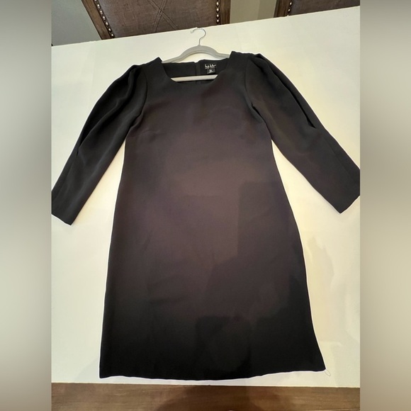 Nicole by Nicole Miller Dresses & Skirts - NICOLE MILLER LONG SLEEVE BLACK DRESS. SIZE 0. UNIQUE OPEN PLEAT SLEEVES